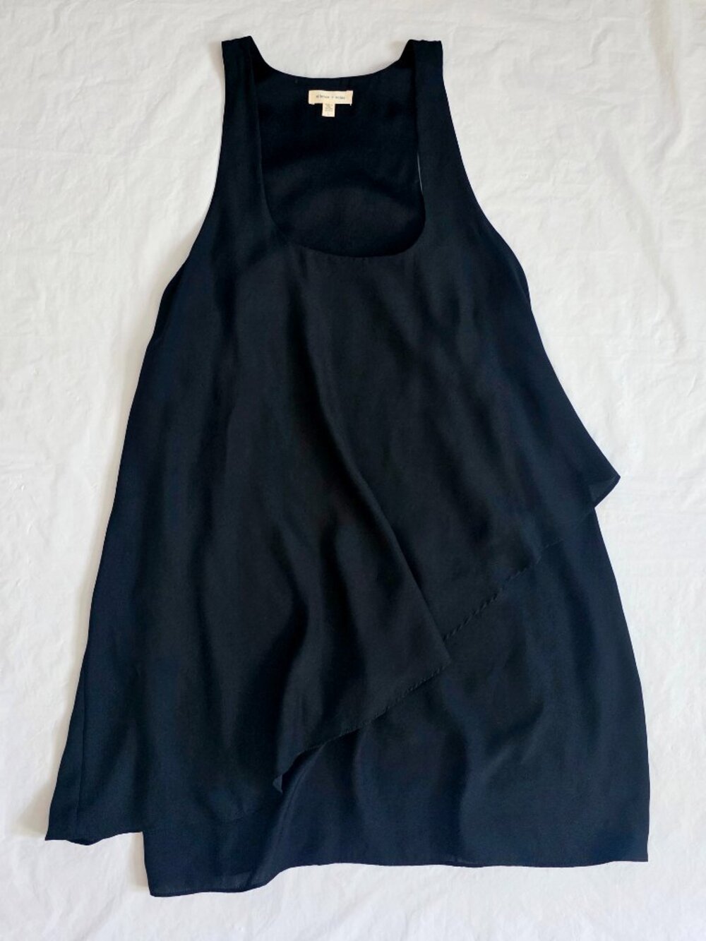 Women's Layered Black Tank Top Dress, Large